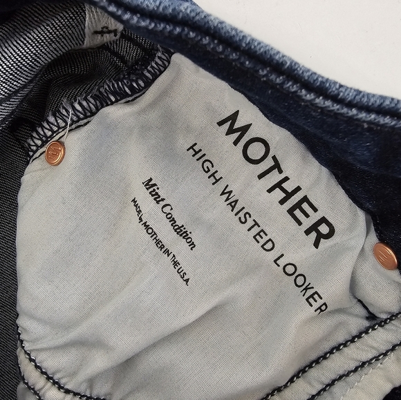 MOTHER High Waisted Looker Mint Condition Dark Blue Skinny Jeans 26 Preowned - Picture 10 of 11